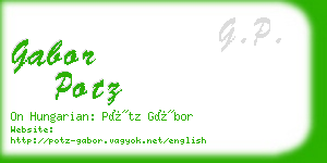 gabor potz business card